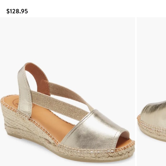 Toni Pons Platinum Teide Espadrille Wedge sandal size 39/womens 8-8.5. Like new - Picture 1 of 17